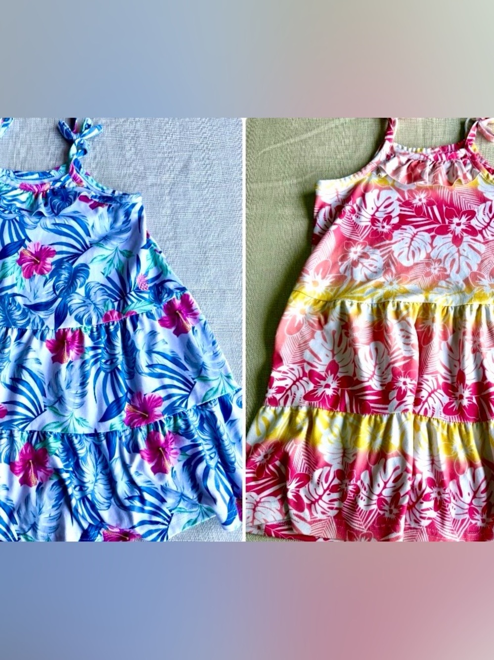 Tommy Bahama Tropical Floral Sundress - Pink & Blue